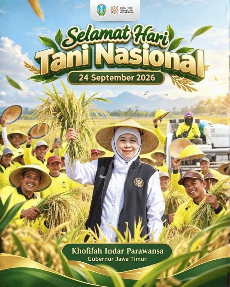 Di Hari Tani Nasional 2026, Gubernur Khofifah Apresiasi Petani Jatim sebagai Penjaga Lumbung Pangan Indonesia