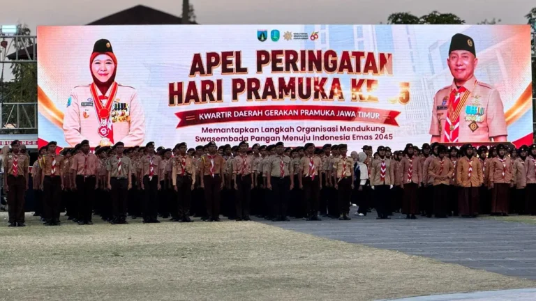 Hari Pramuka ke-65, Khofifah Dorong Pramuka Jatim Perkuat Swasembada Pangan