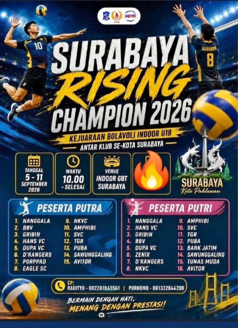 16 Tim Putra dan Putri Ramaikan Surabaya Rising Champion U-18 2026