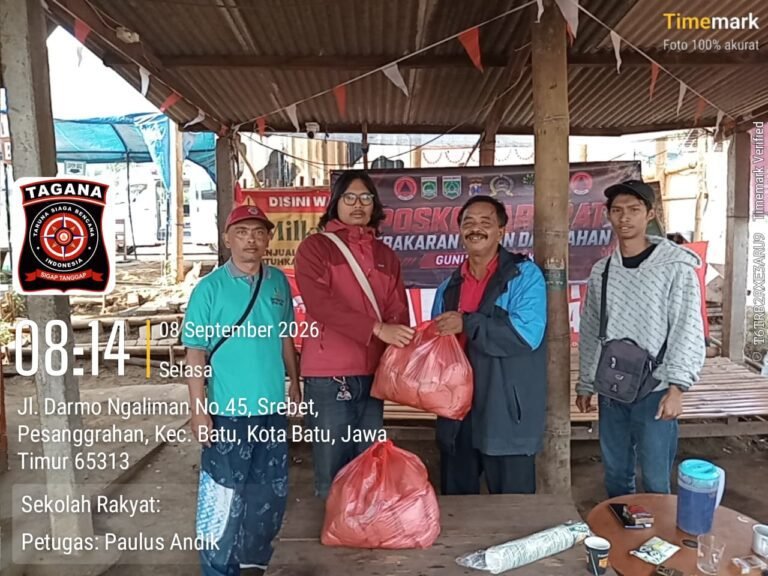 Dapur Umum Tagana Membersamai Penanganan Karhutla Buthak-Panderman