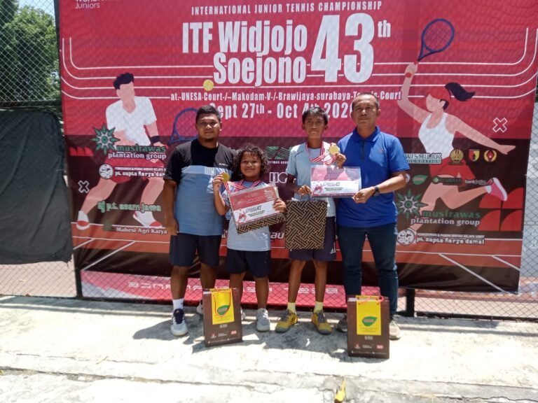 Sadam-Fattah Juara Ganda Putra U10 ITF Widjojo Soejono 2026